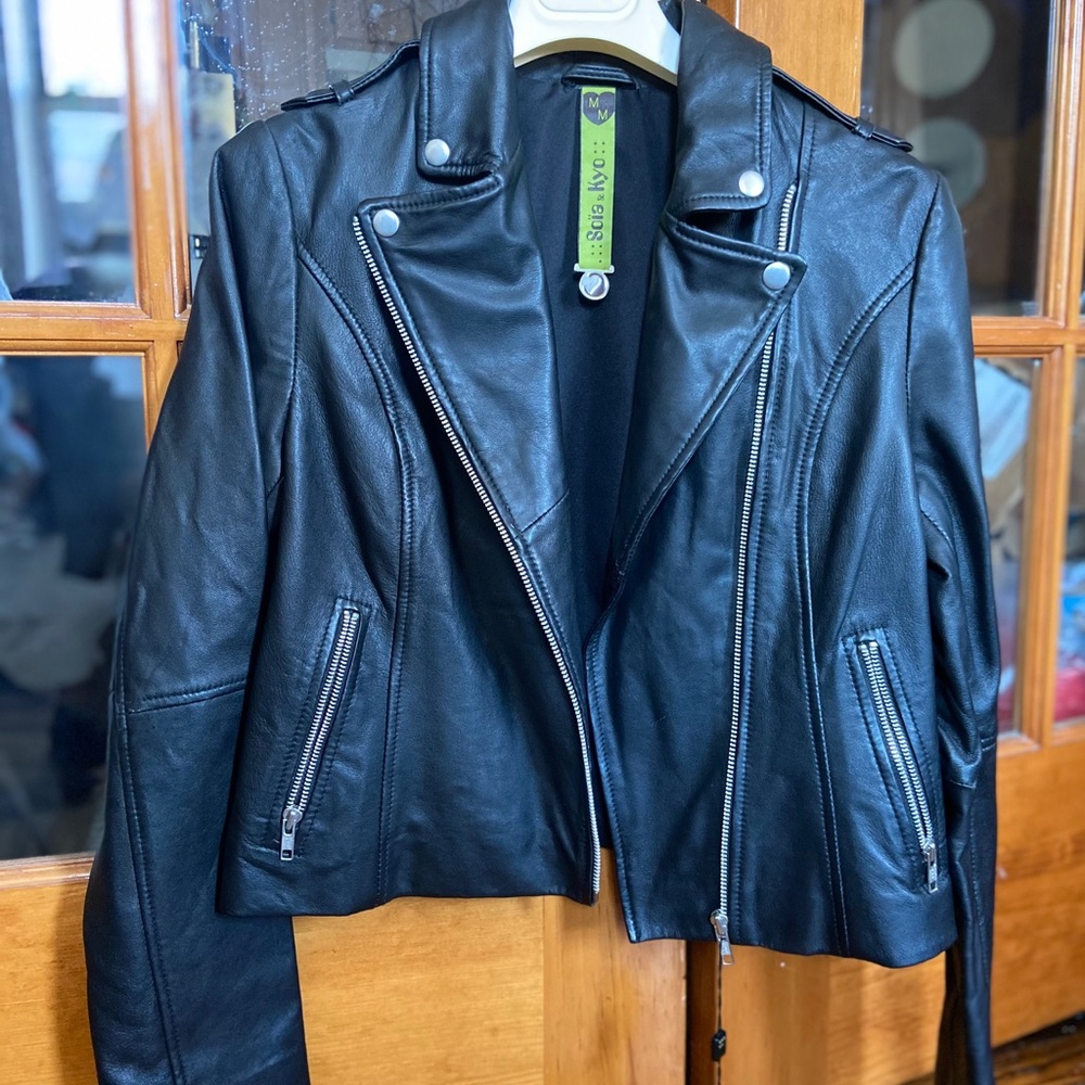 Soia & Kyo Leather Moto Jacket BNWT size M